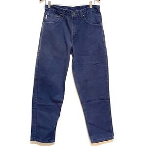 VINTAGE Carhartt Men Blue Straight Fit Heavy Weight Workman Jean Size 32 x 30
